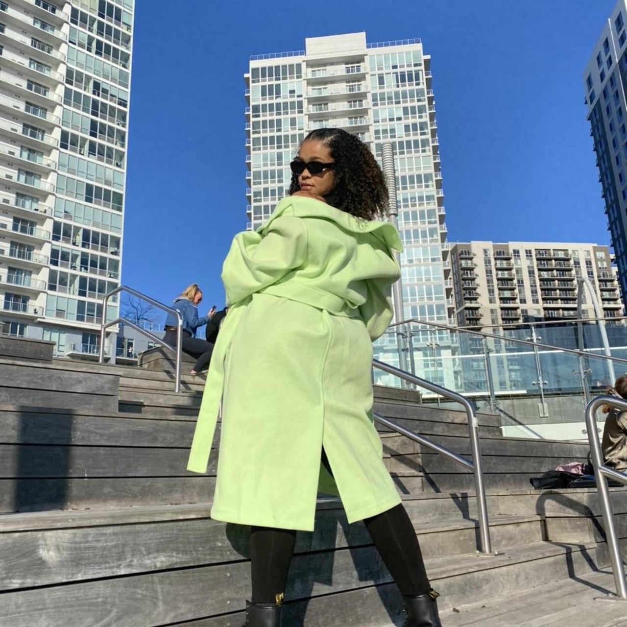 Lime green outlet coat