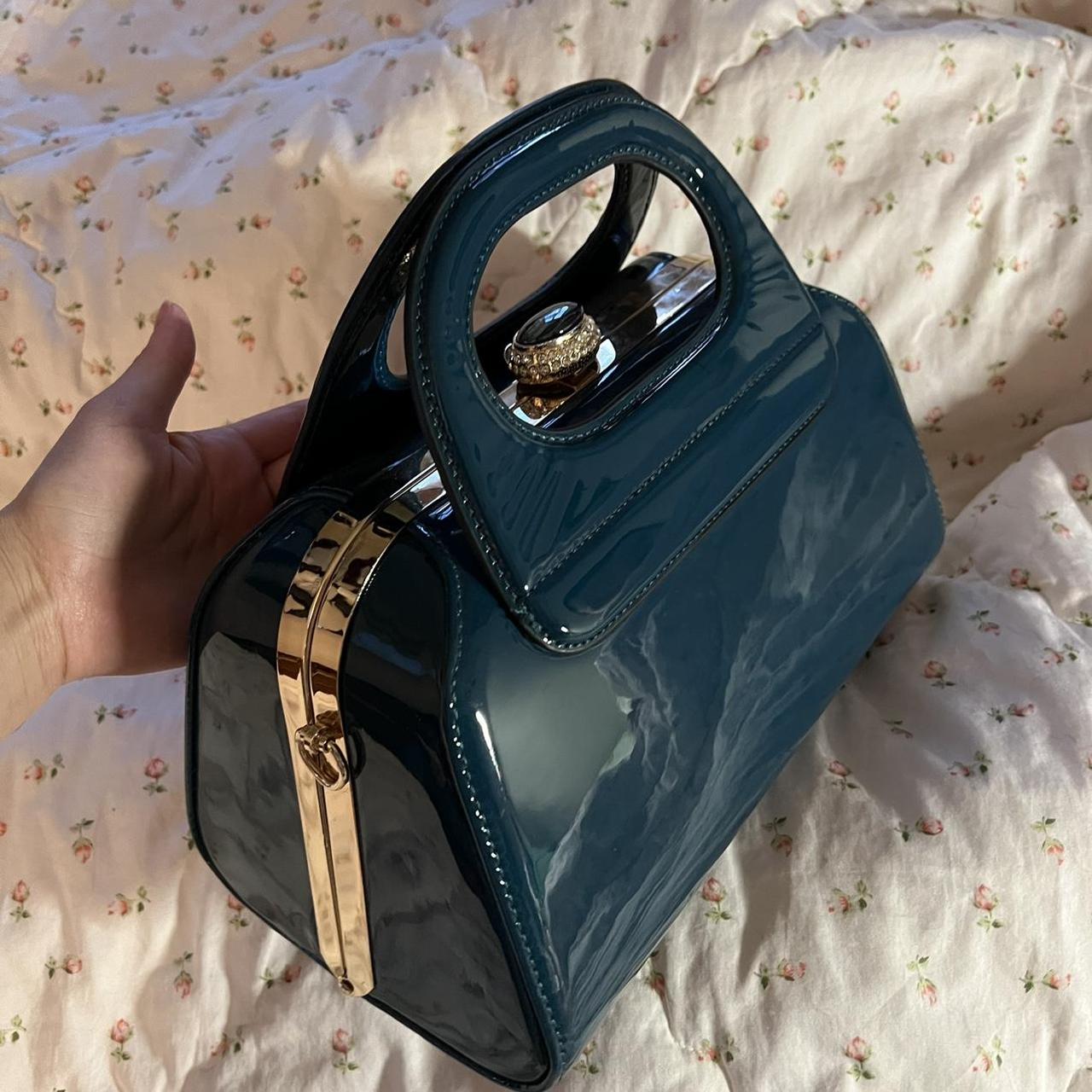 vintage-patent-leather-top-handle-purse-with-gem-depop