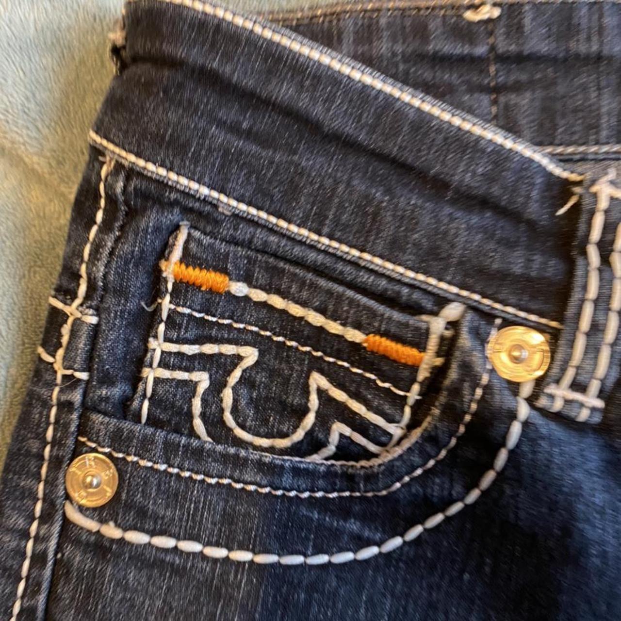 True religion orange store stitching