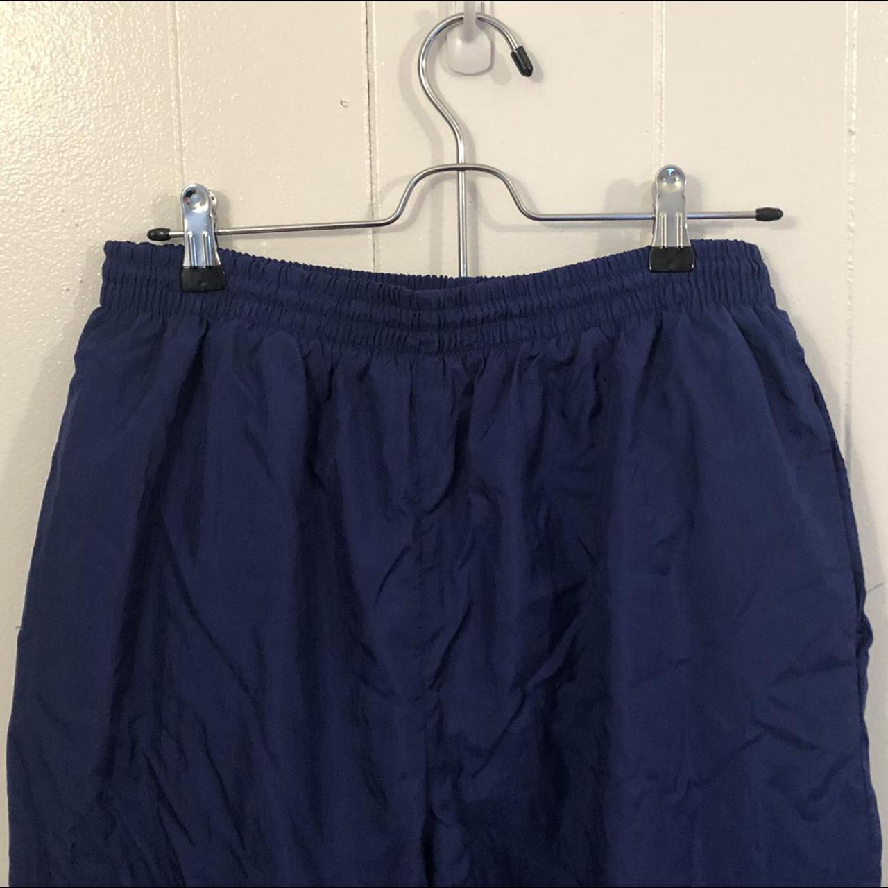 Brand not known Women's Blue and Navy Trousers | Depop