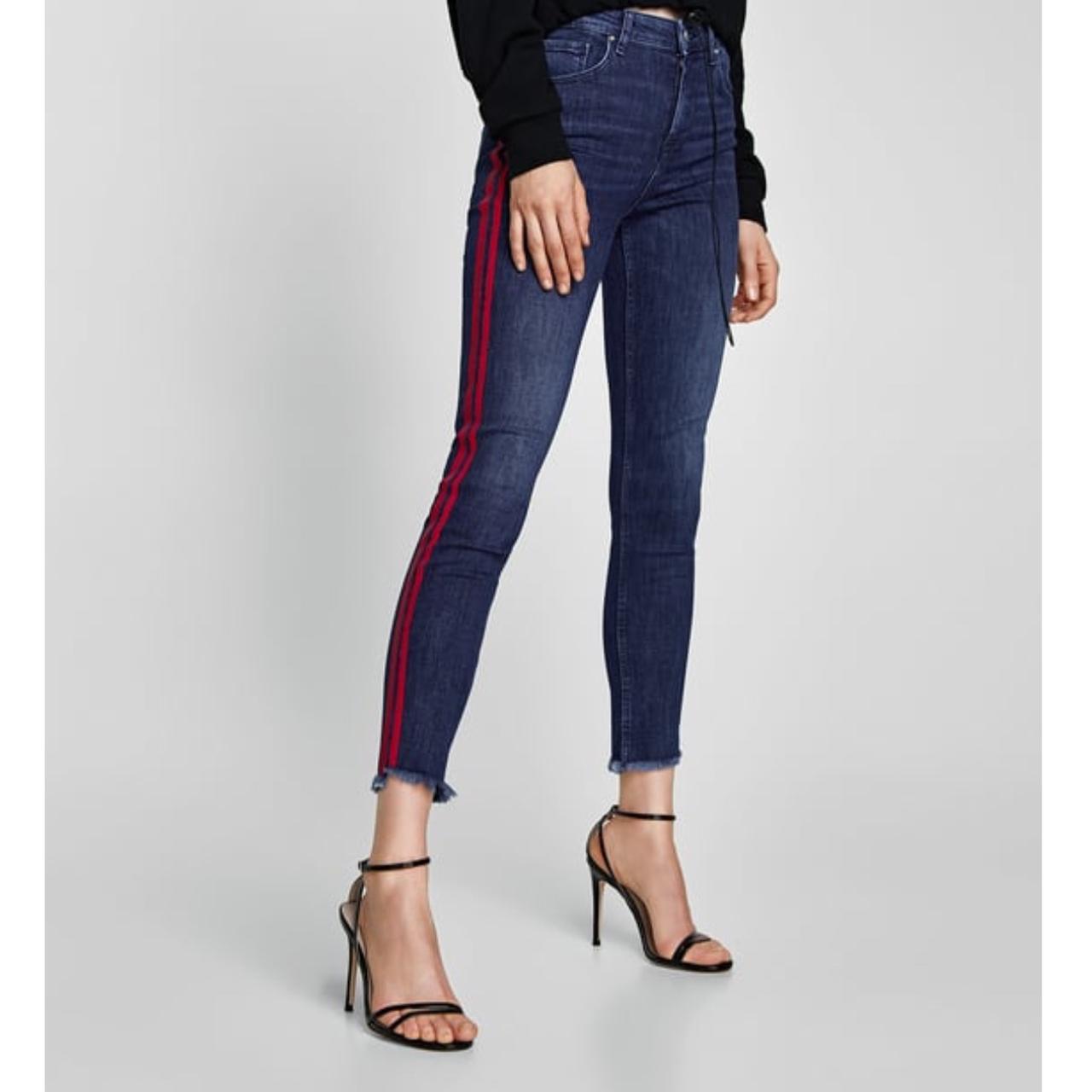 Side stripe jeans store womens zara