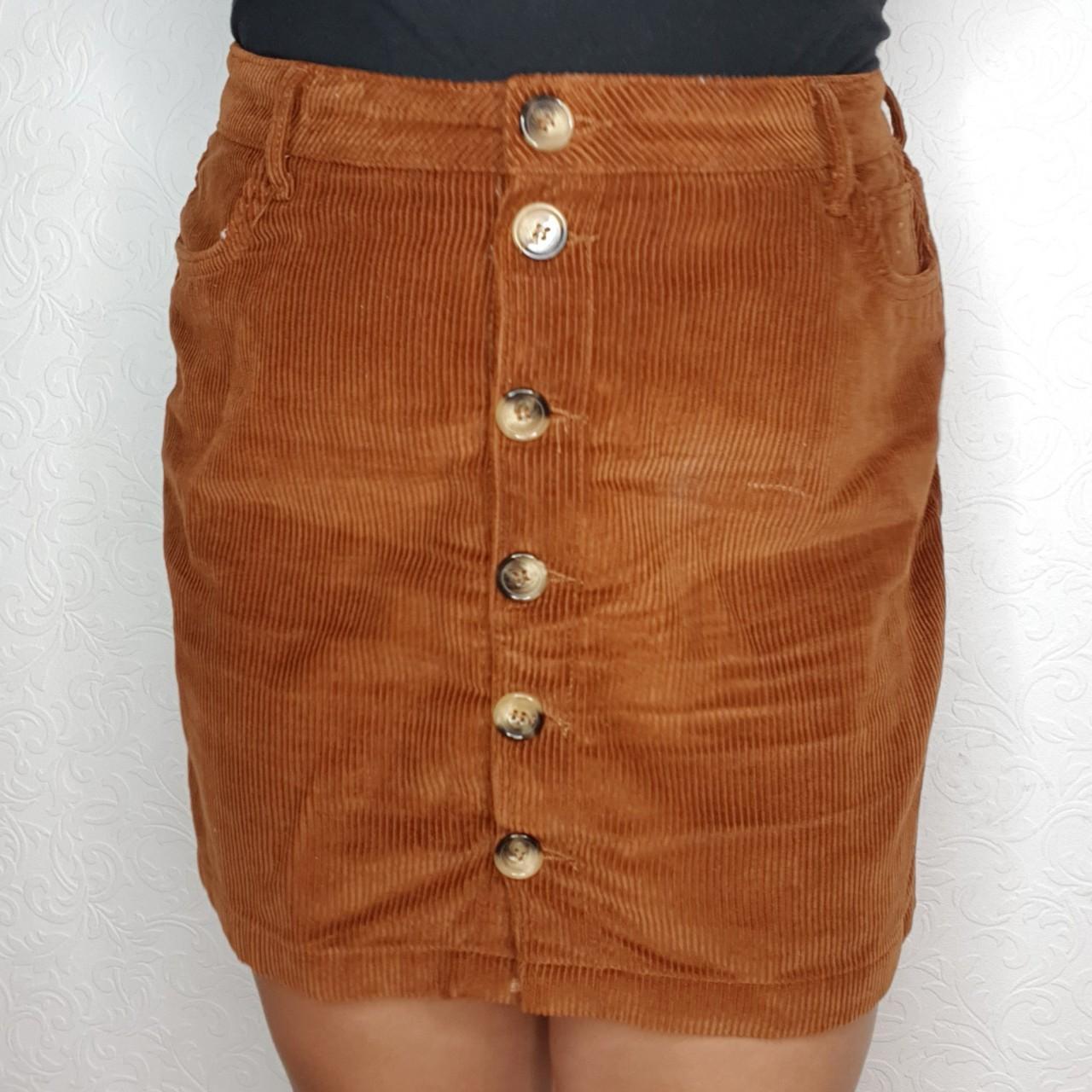 New Look Women's Brown and Tan Skirt | Depop