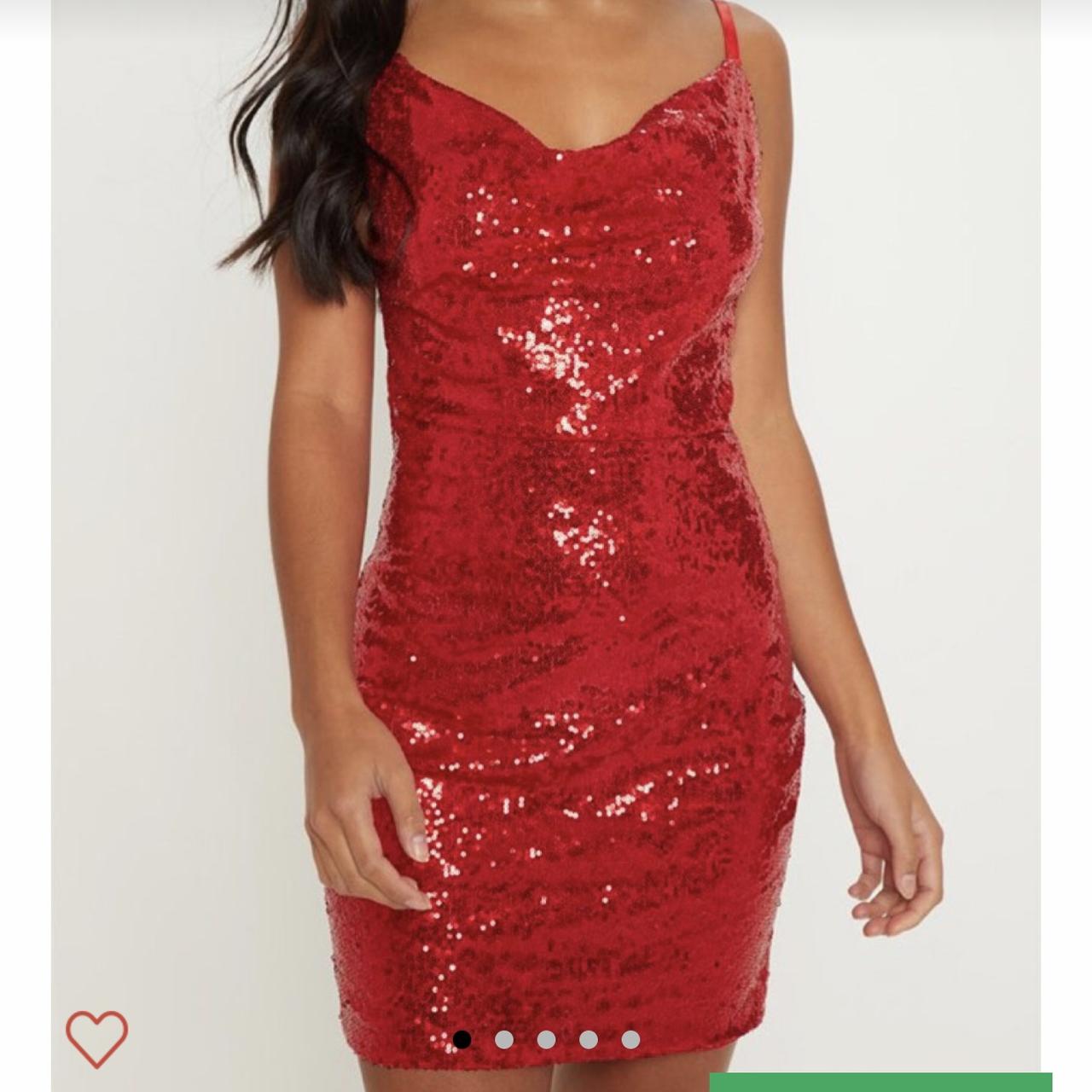 Pretty little thing sales red sequin dress