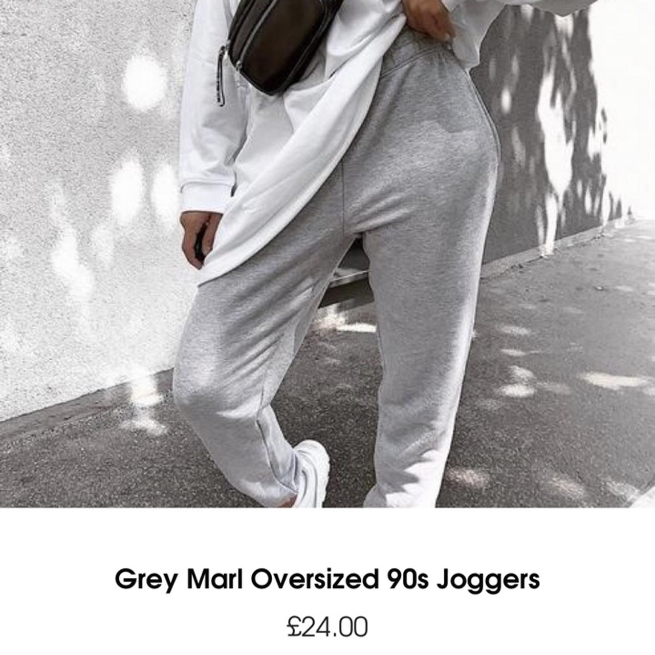 Grey marl oversized 90s joggers new arrivals