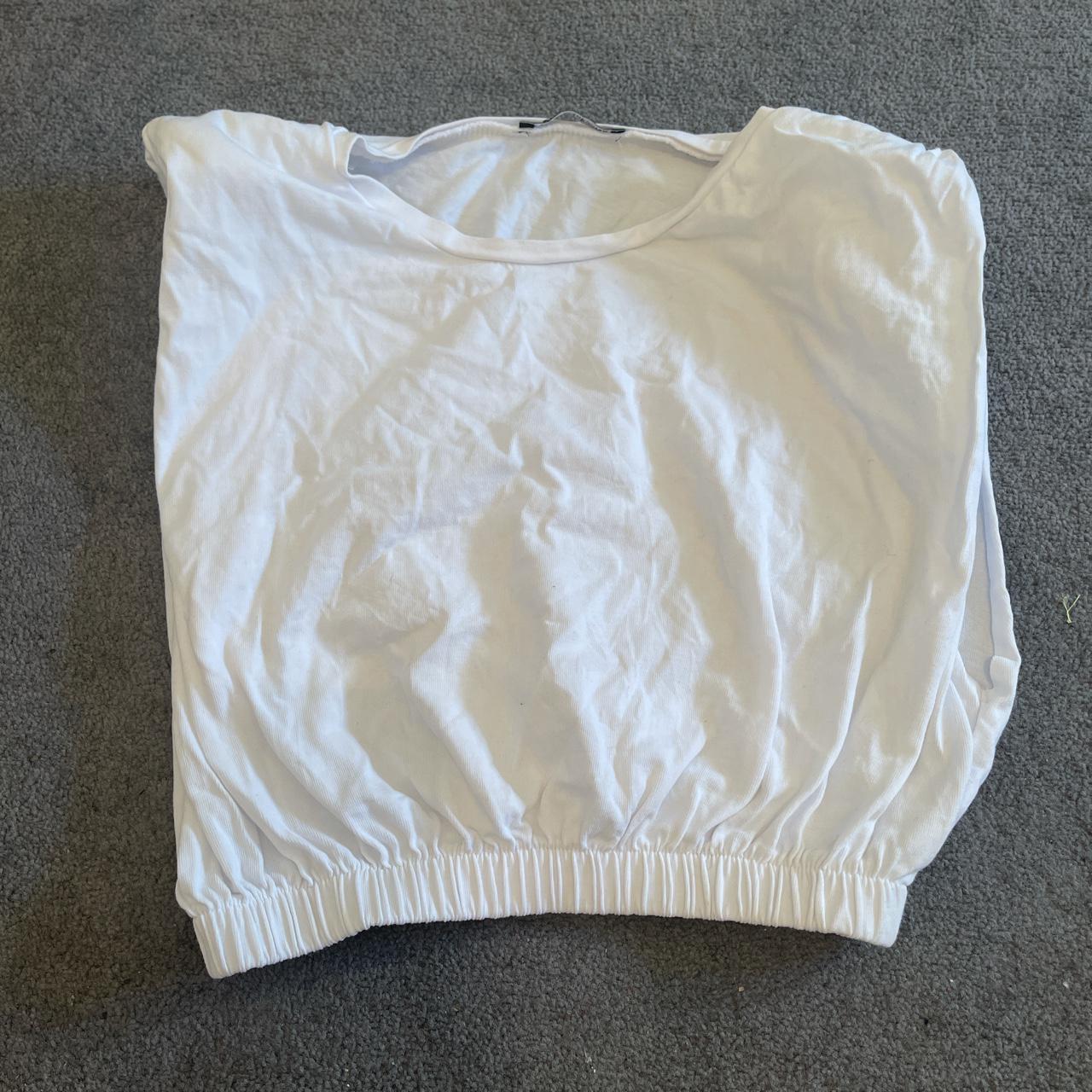Zara, sleeveless padded shoulder crop top. Size... Depop