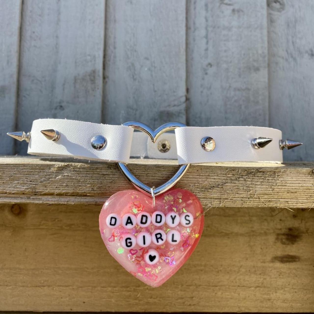 Handmade leatherette choker collar daddy's girl Depop