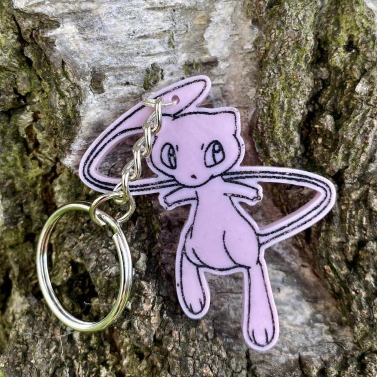 Handmade Pokemon mew keyring keychain bag charm... Depop
