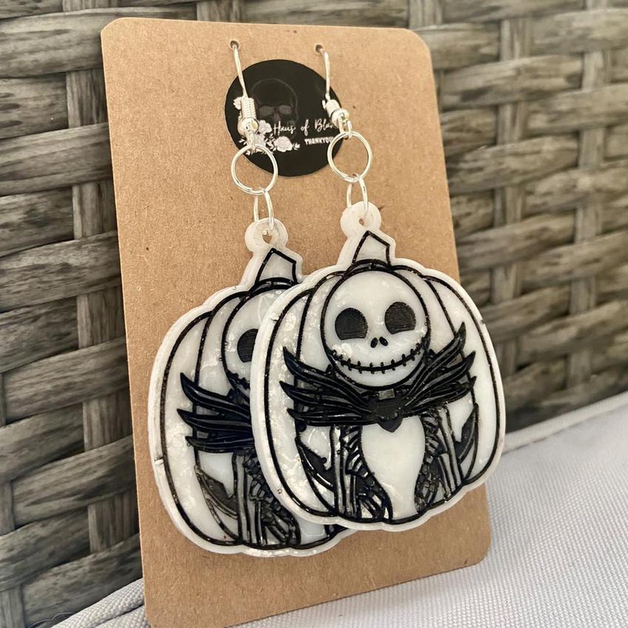 Handmade black white Jack skellington pumpkin NBC... - Depop