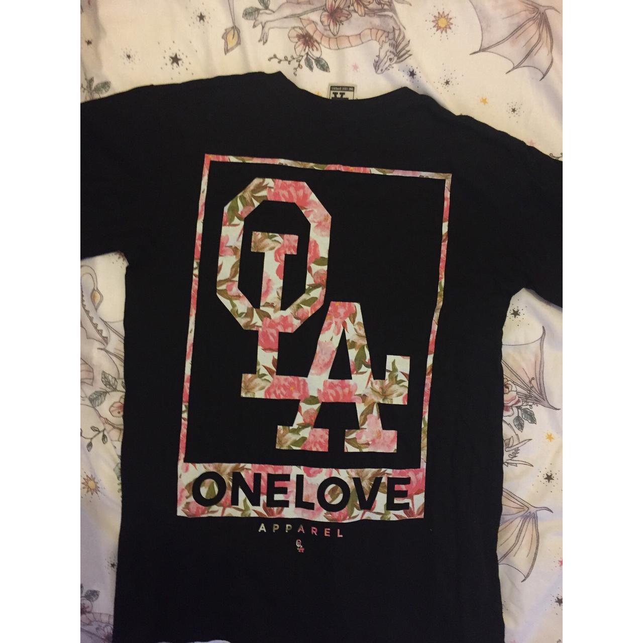 the nicest black one love apparel tshirt ever. has - Depop