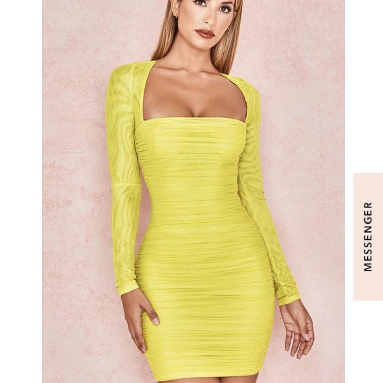 House of cb valentina yellow dress💛 size S, worn
