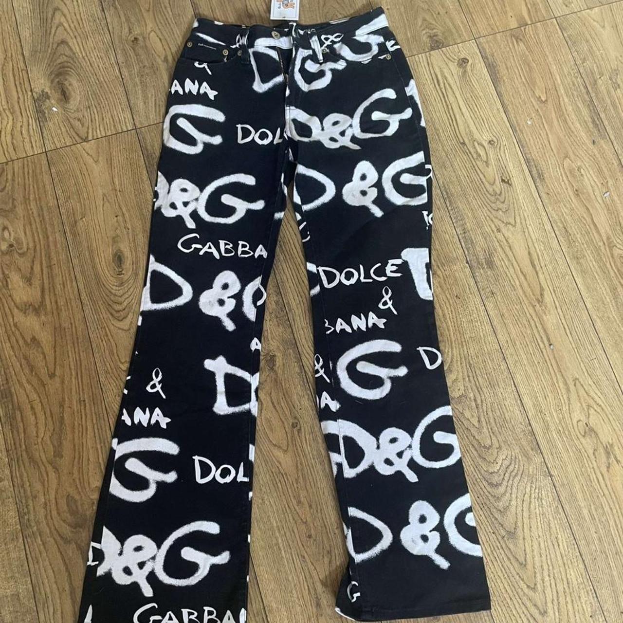 dolce and gabbana graffiti jeans