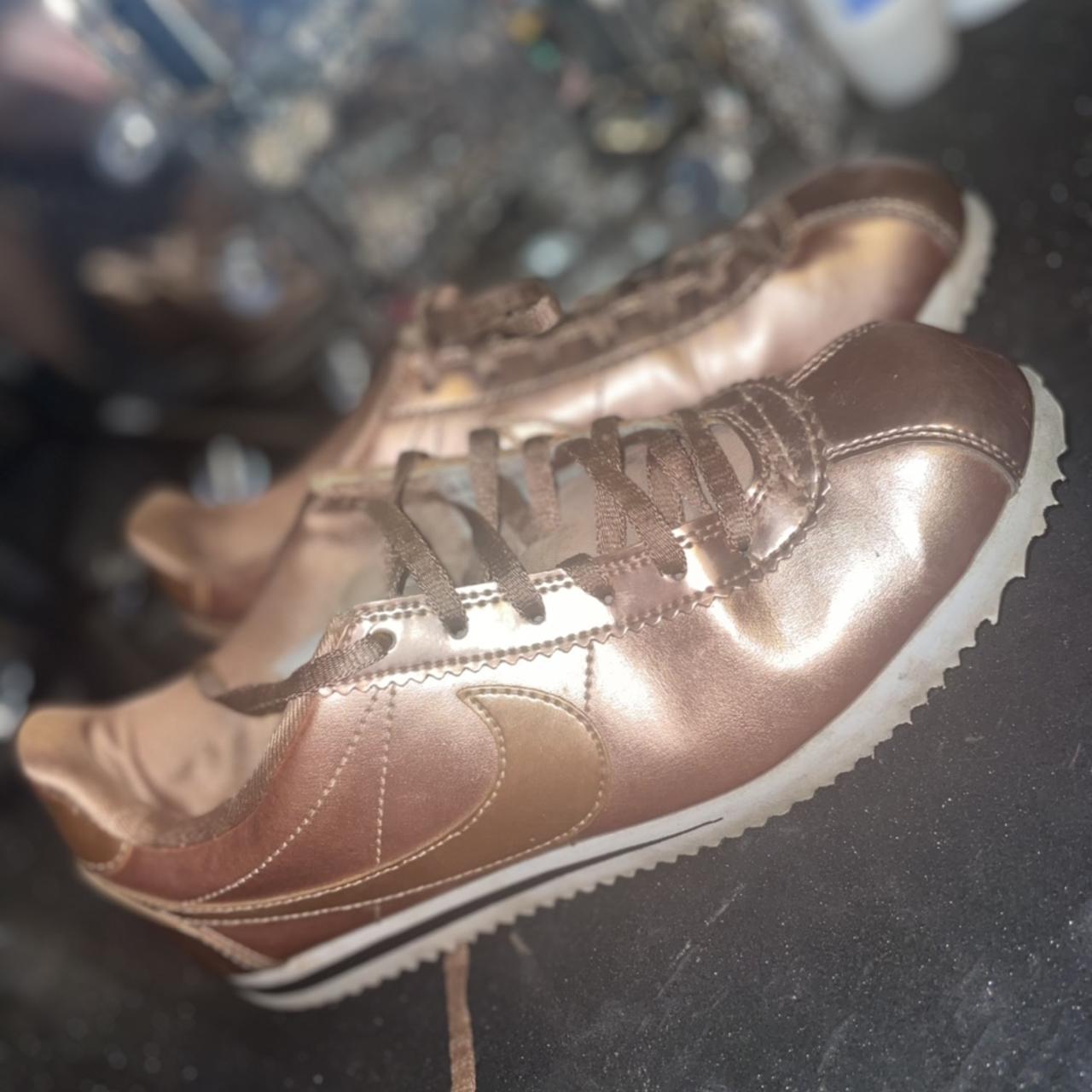 cortez shoes rose gold