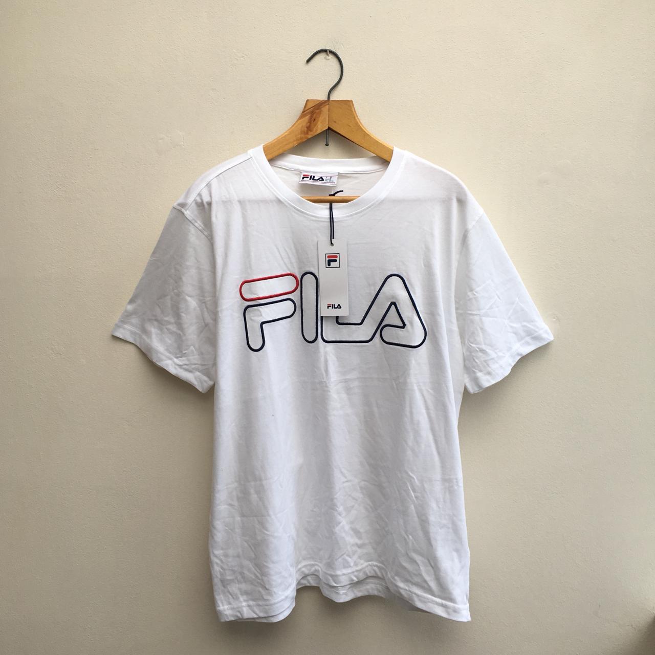 Fila white t top shirt mens