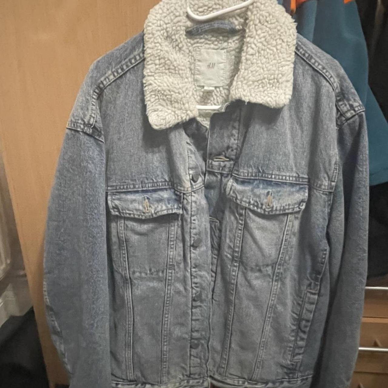 DENIM JACKET H&M OVERSIZED FIT #denim #jacket... - Depop