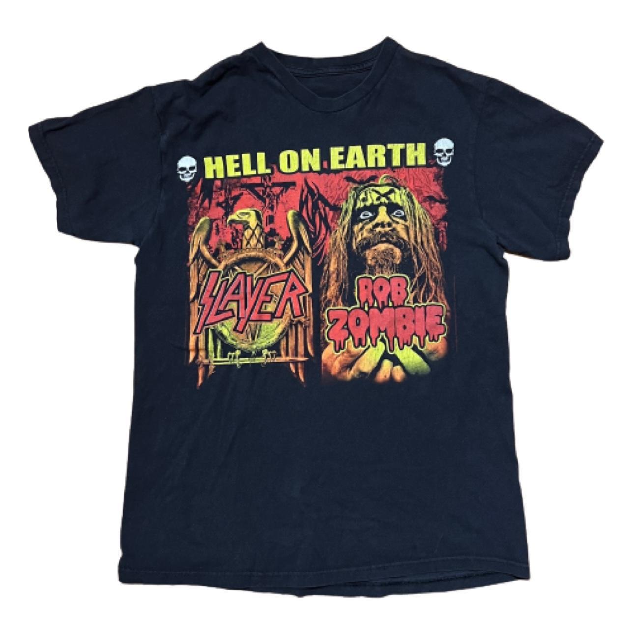 ☆ Slayer & Rob Zombie 'Hell On Earth' Tour Graphic... - Depop