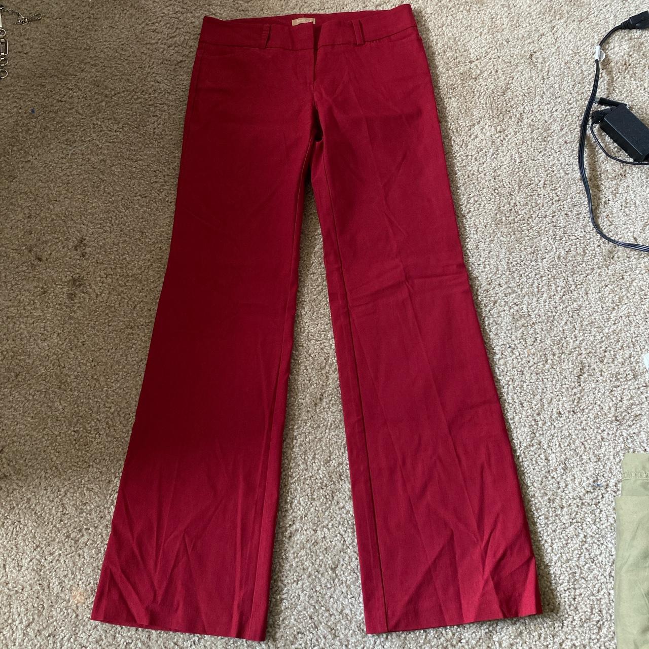 classic low rise early 2000s red pants! Size medium!... - Depop