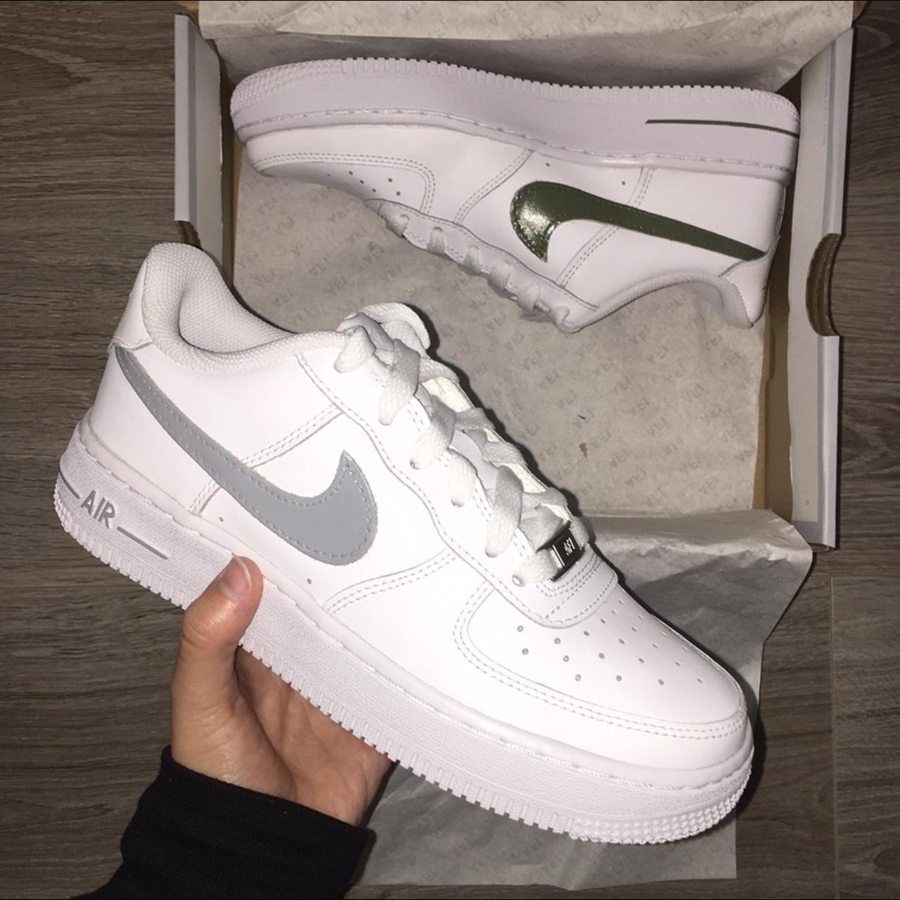 white air force 1 coloured tick