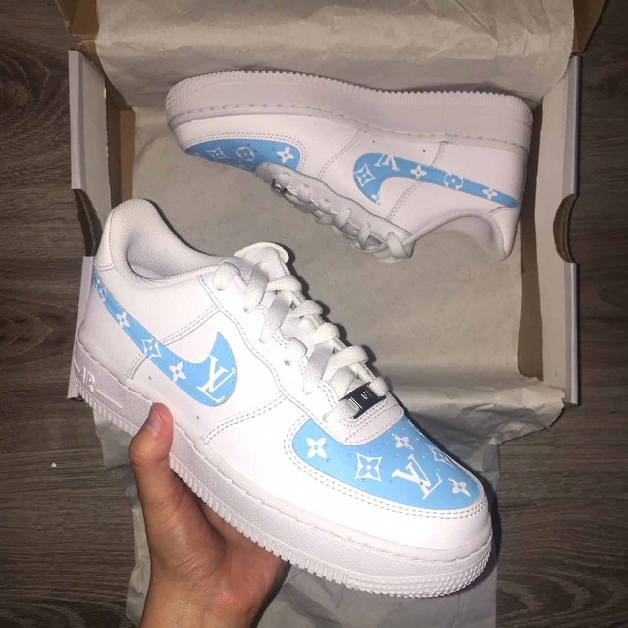 Louis Vuitton custom air force 1 These are made to - Depop