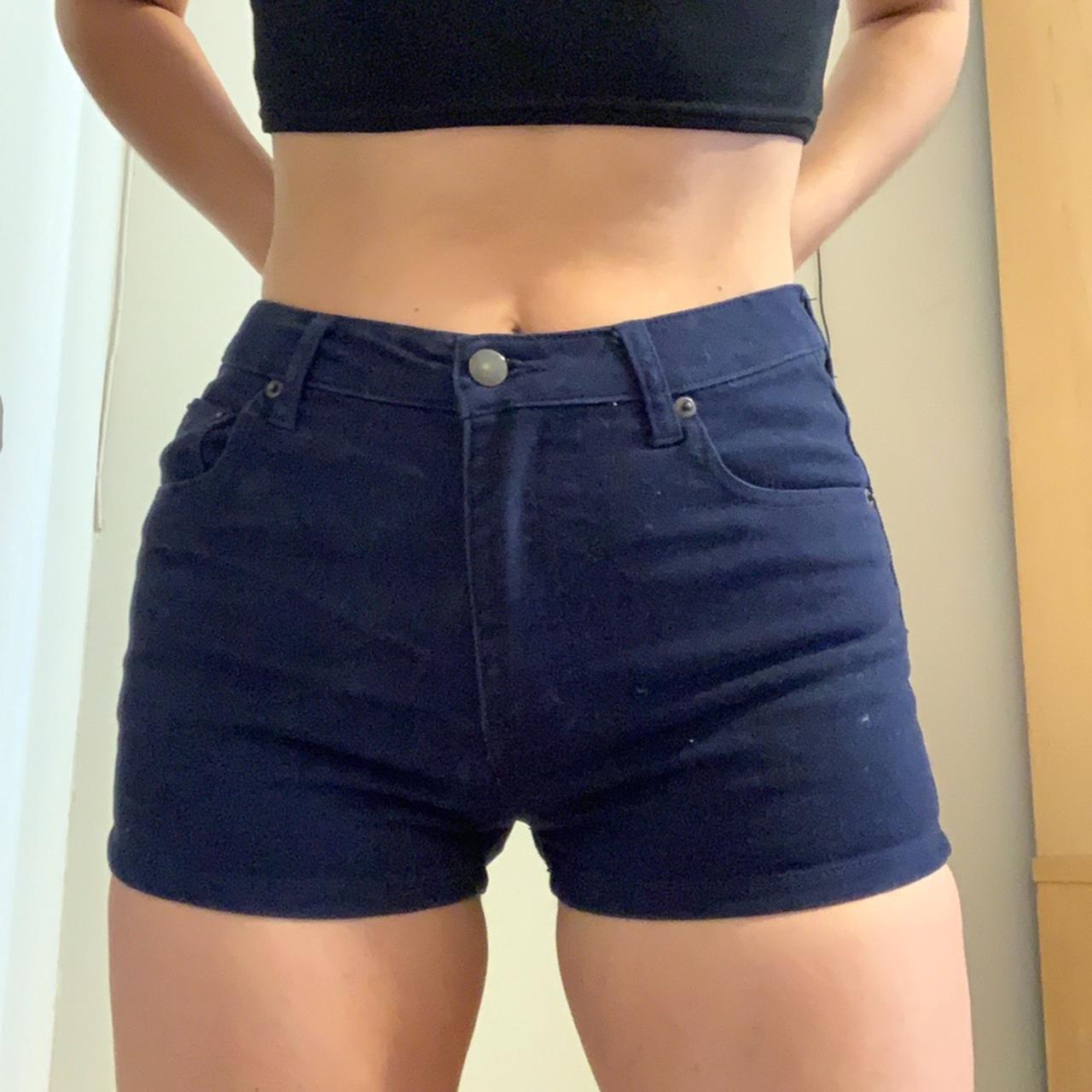 navy blue shorts from forever 21. these aren’t denim... - Depop