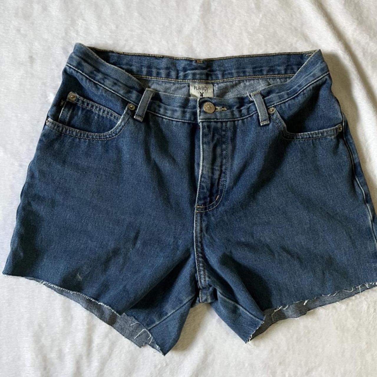 Super cute Playboy denim shorts perfect for summer 😍... - Depop