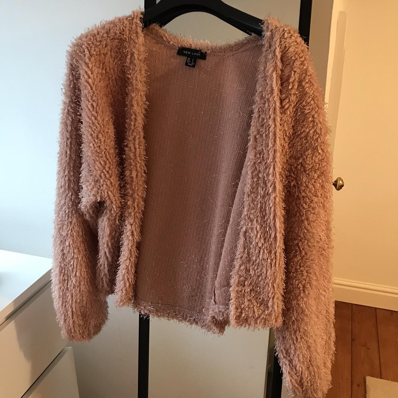 New look pink fluffy on sale cardigan