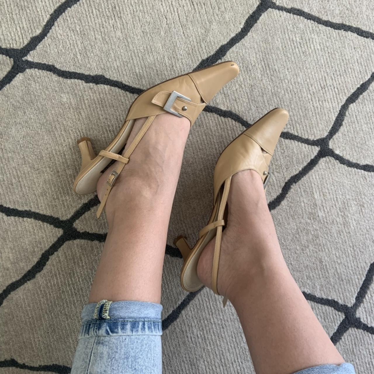 Tan best sale slingback heels