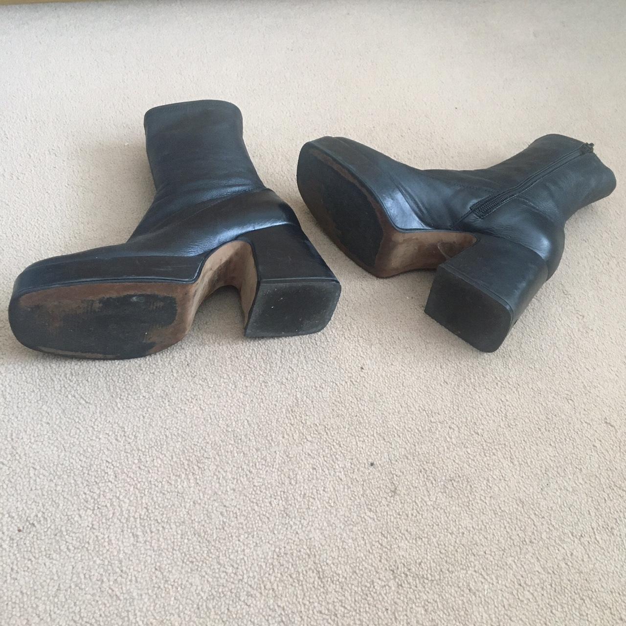 topshop black lace up boots