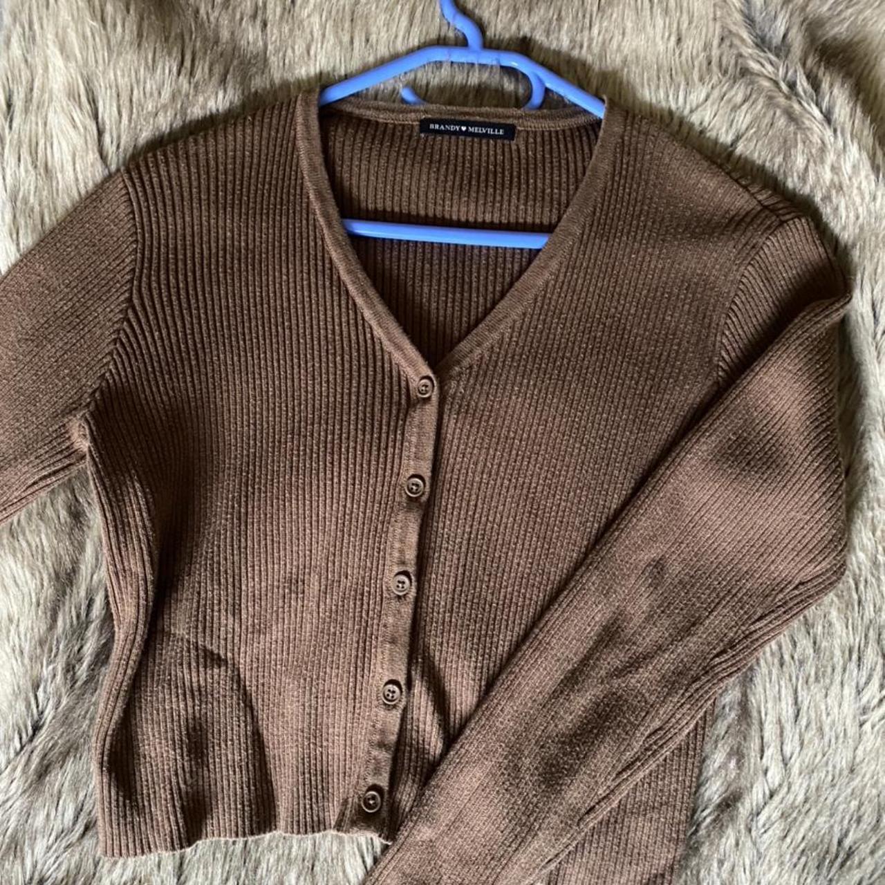 brown brandy melville cardigan