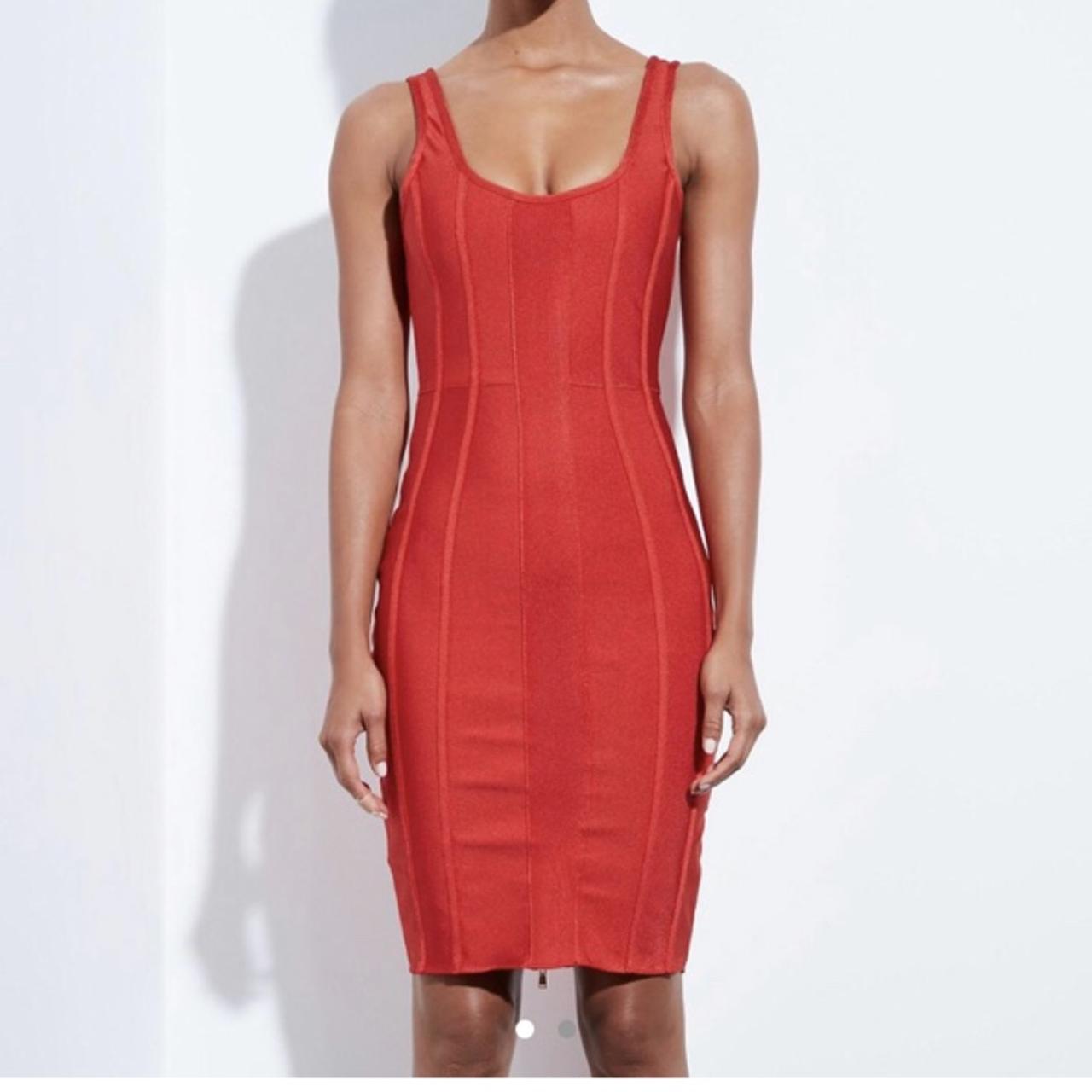 Missguided Peace Love red bandage dress Size 8