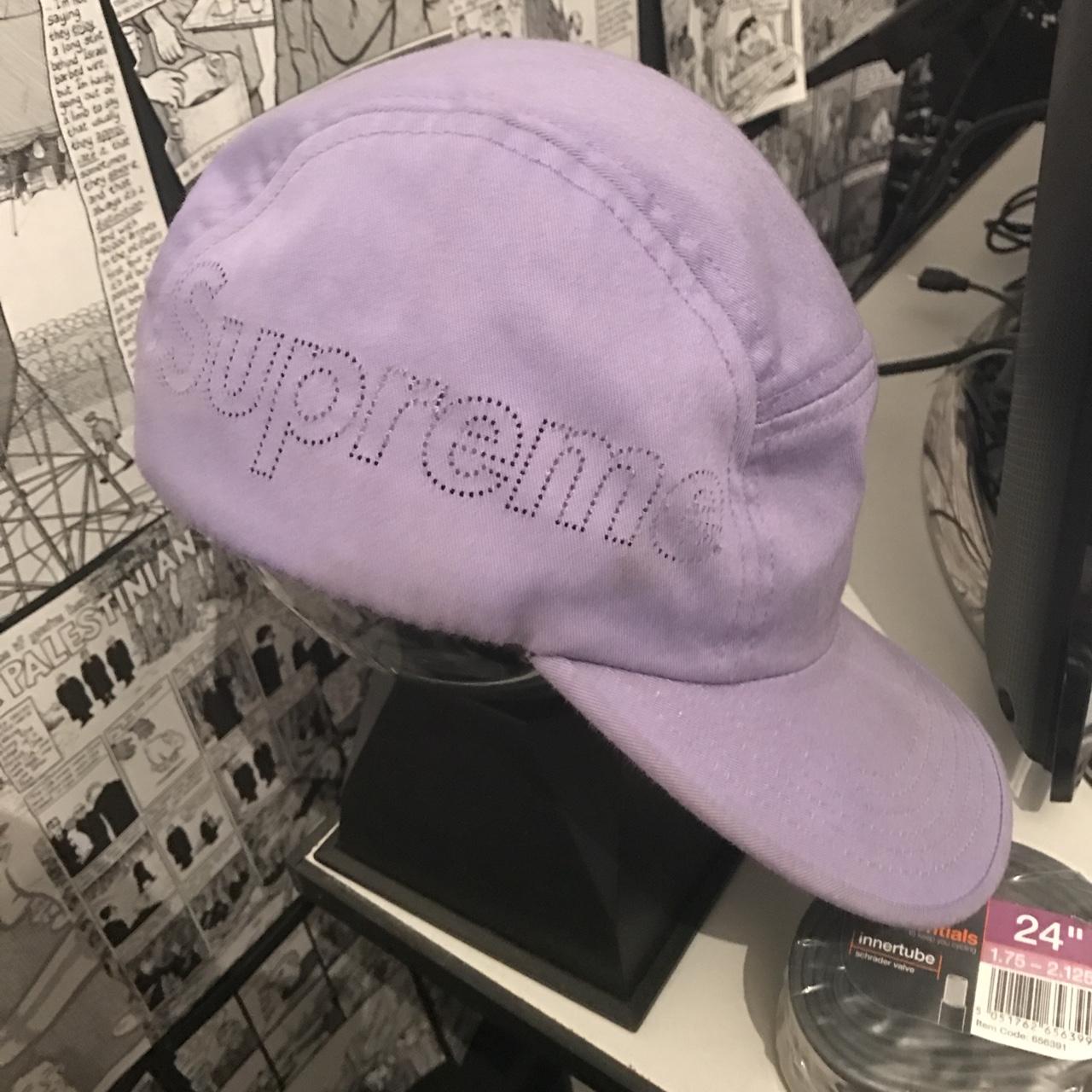 purple supreme camp cap - Depop