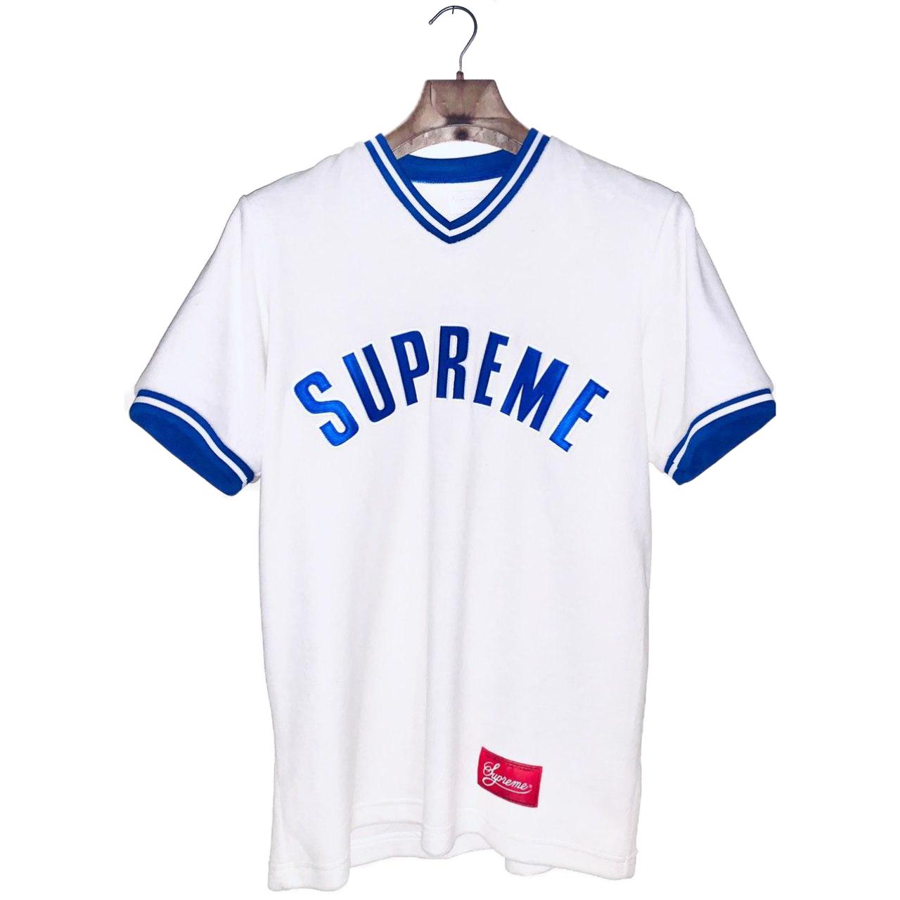 Supreme Satin Baseball Jersey - Depop