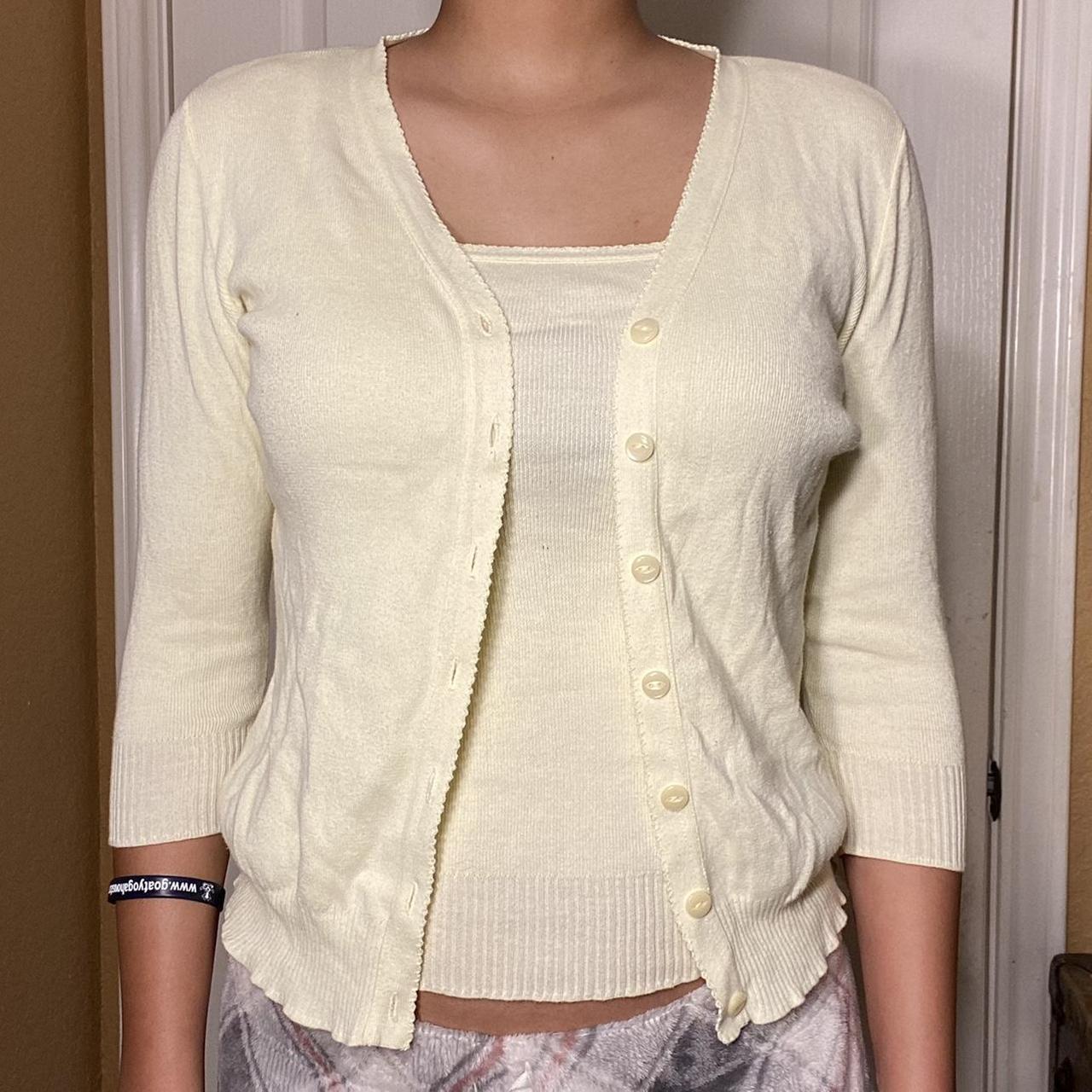gap yellow cardigan