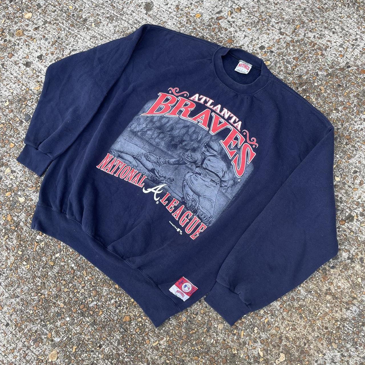 Atlanta Braves Baseball Sweatshirt XL 👕 Most items... - Depop