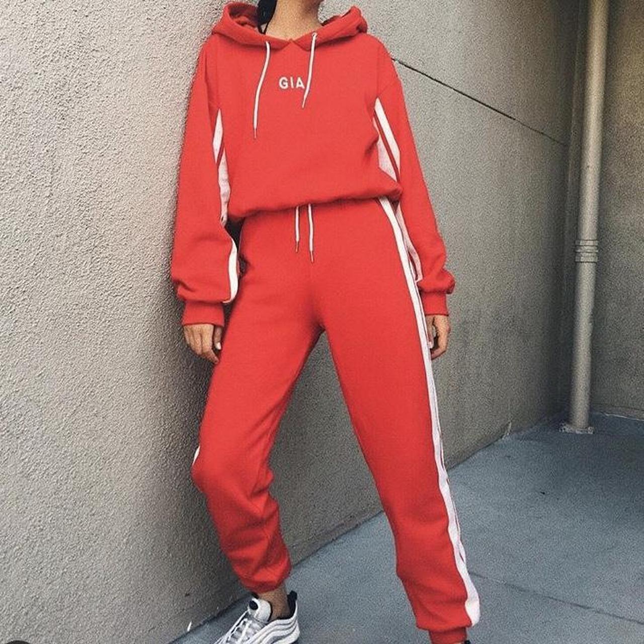 i am gia red tracksuit