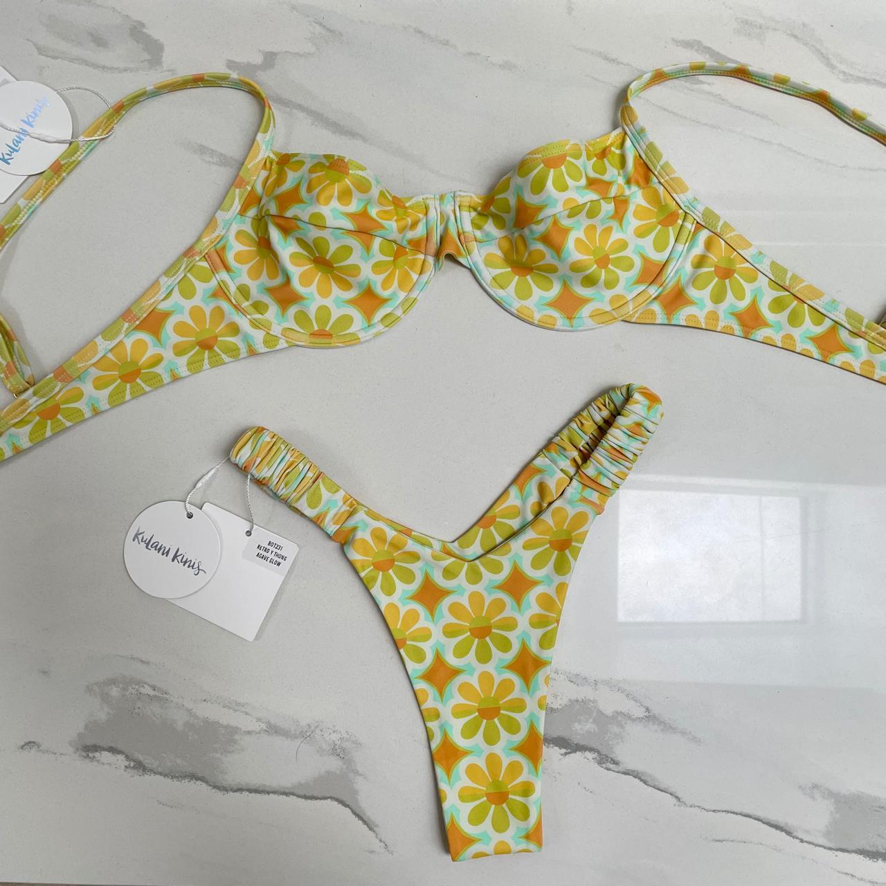 Kulani Kinis flower agave glow bikini. underwired - Depop