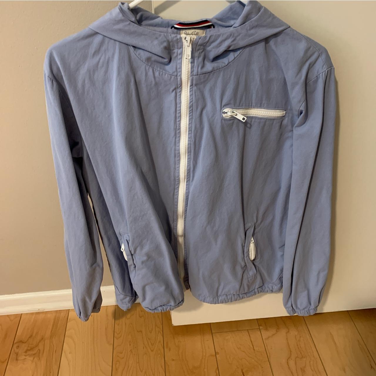 john galt light blue windbreaker. in good condition.... - Depop