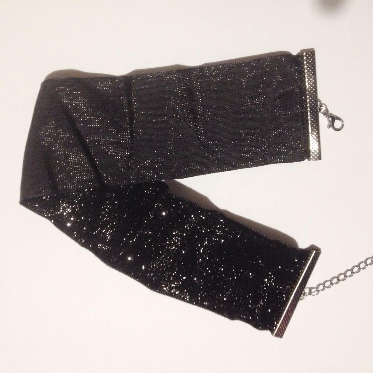 Thick Black Glitter Choker