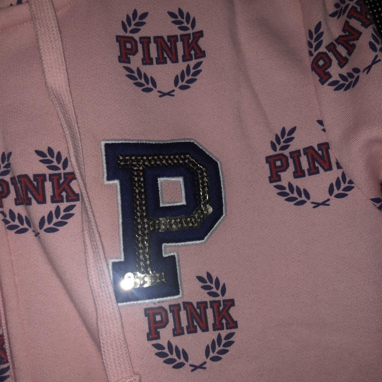 Victoria's Secret pink bling sweatshirt. Baby pink - Depop