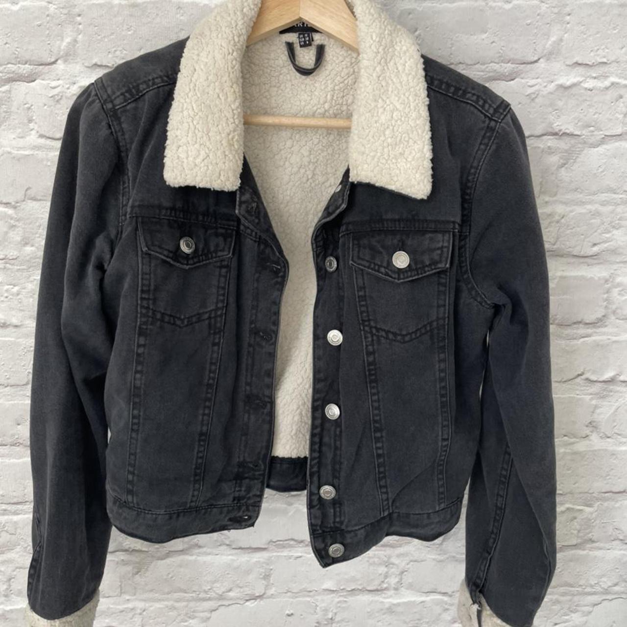 black wool jean jacket