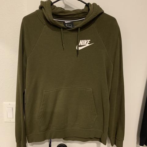 olive green nike zip up
