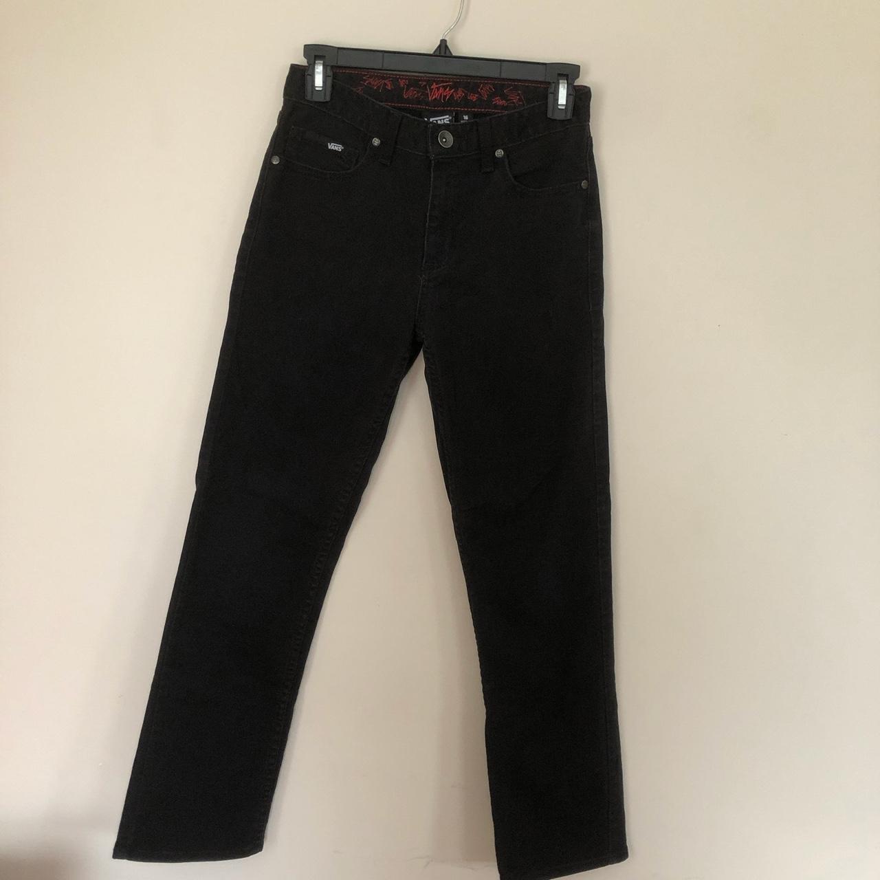 Vans Women's Black and Red Jeans Depop