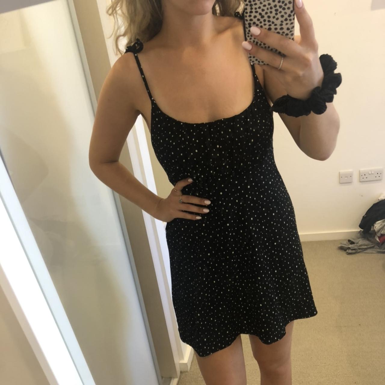 Topshop black and on sale white spotty dress