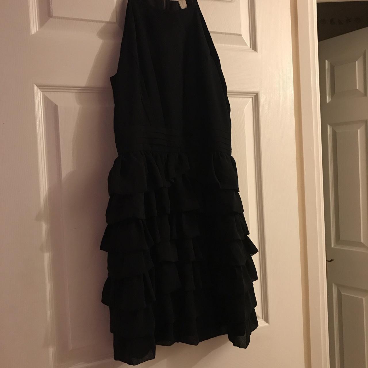 Black Forever 21 halter neck ruffle dress. Worn... - Depop