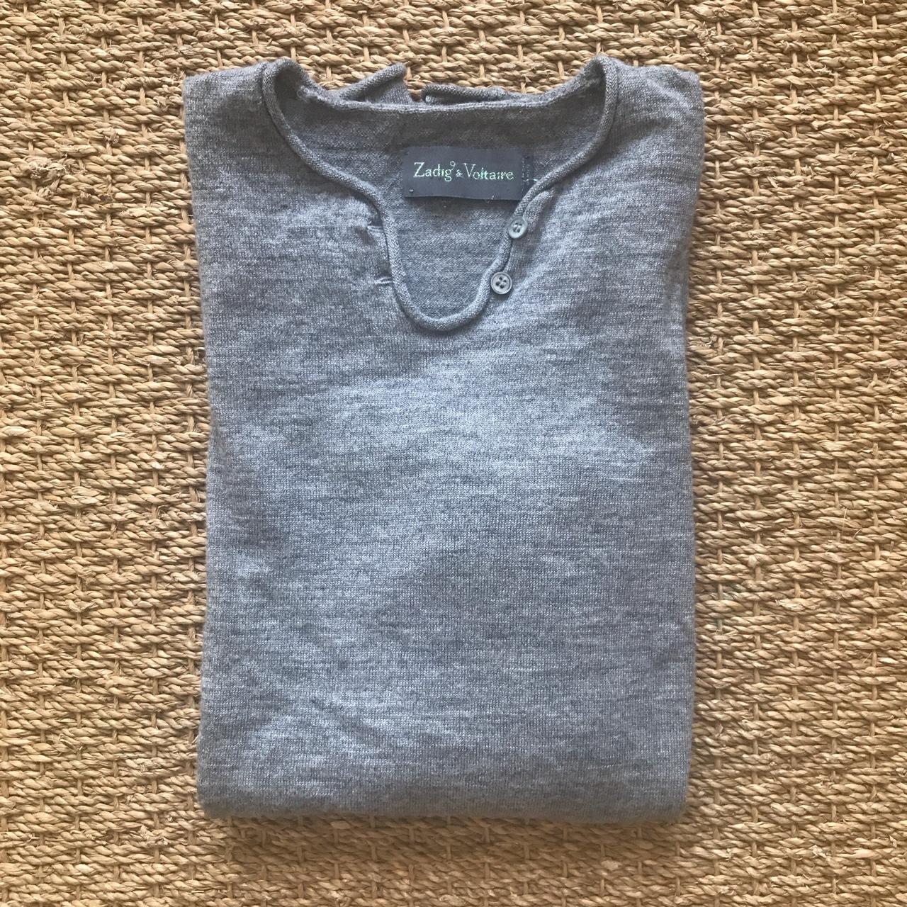 ZADIG AND VOLTAIRE GREY CASHMERE LONG SLEEVE. Cute... - Depop