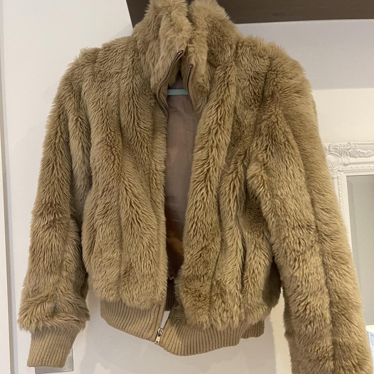 Y2K style fur jacket, comes up kind of cropped but... - Depop