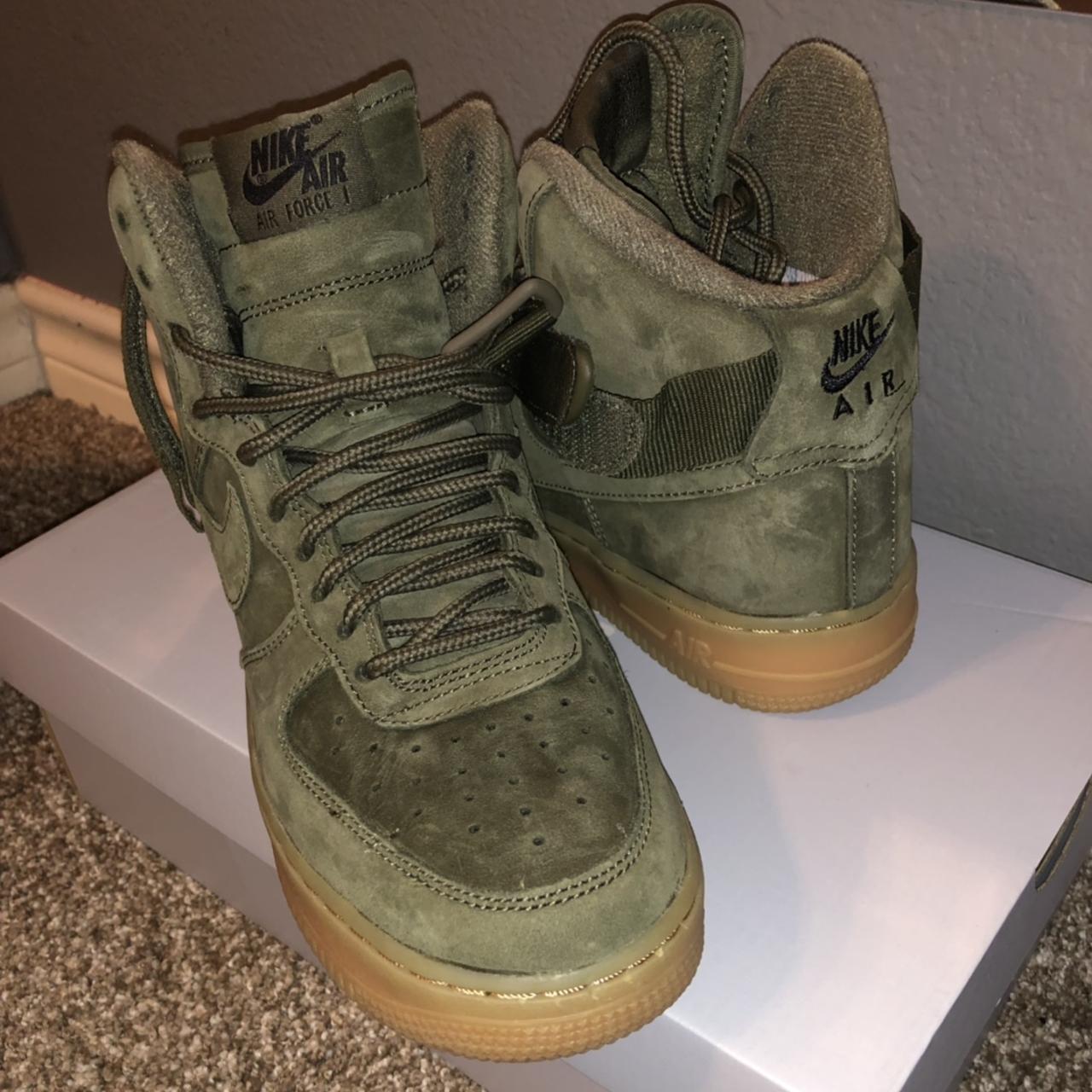 Buy Air Force 1 High WB GS 'Medium Olive' - 922066 202