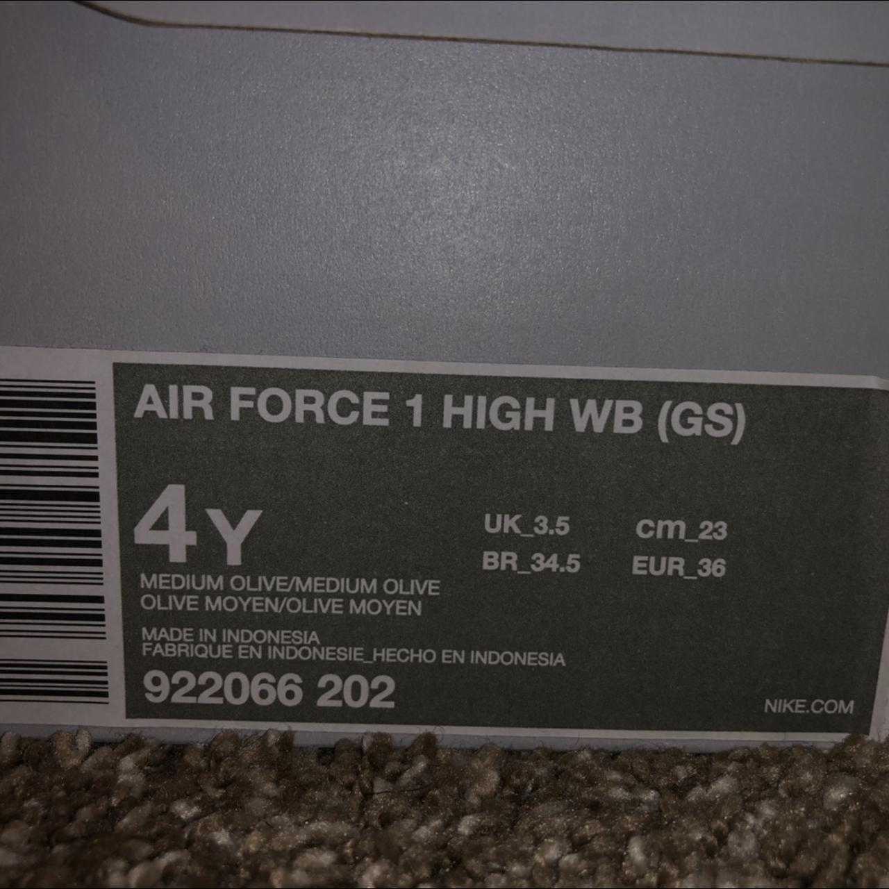 Buy Air Force 1 High WB GS 'Medium Olive' - 922066 202