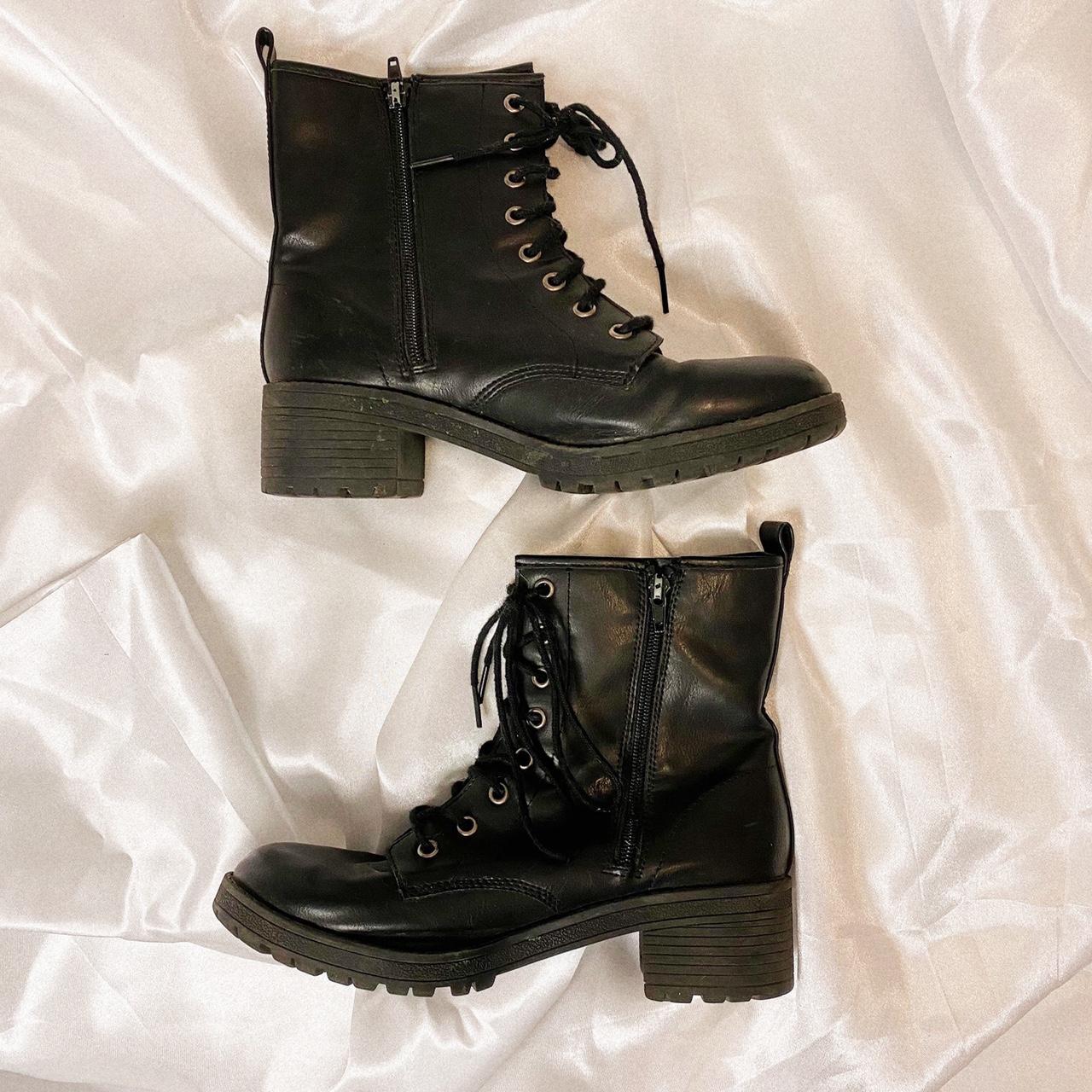 madden girl combat boots with heel