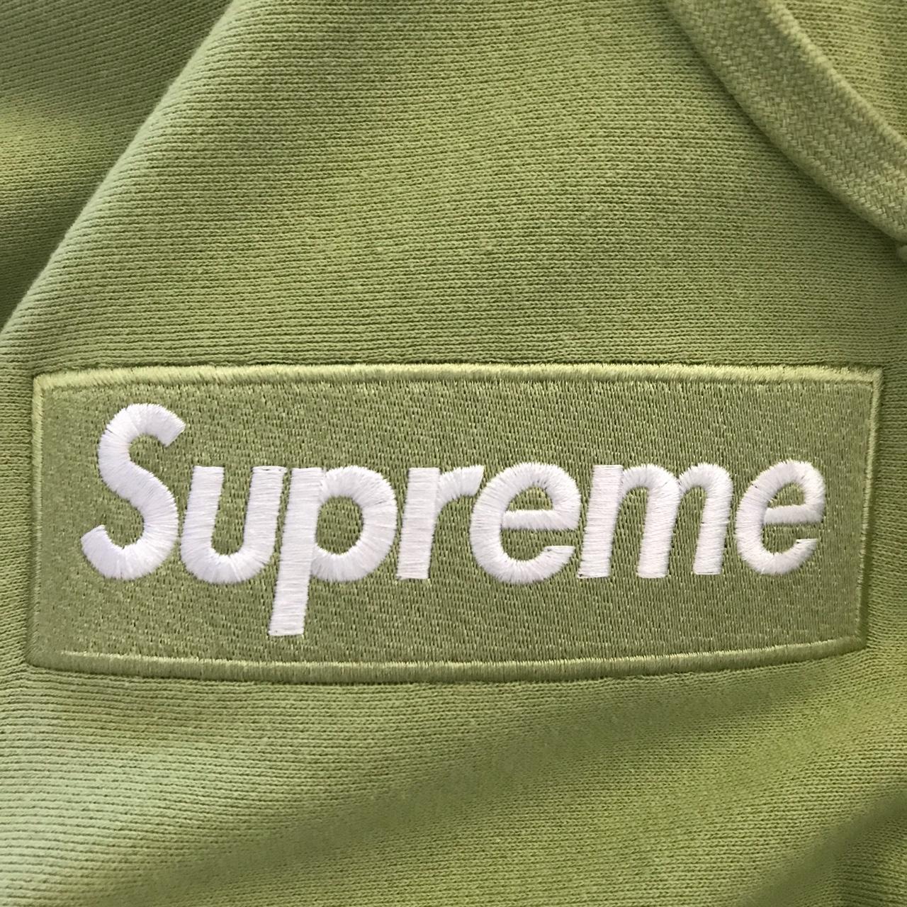 Supreme box logo F16 sage green hoodie - Depop