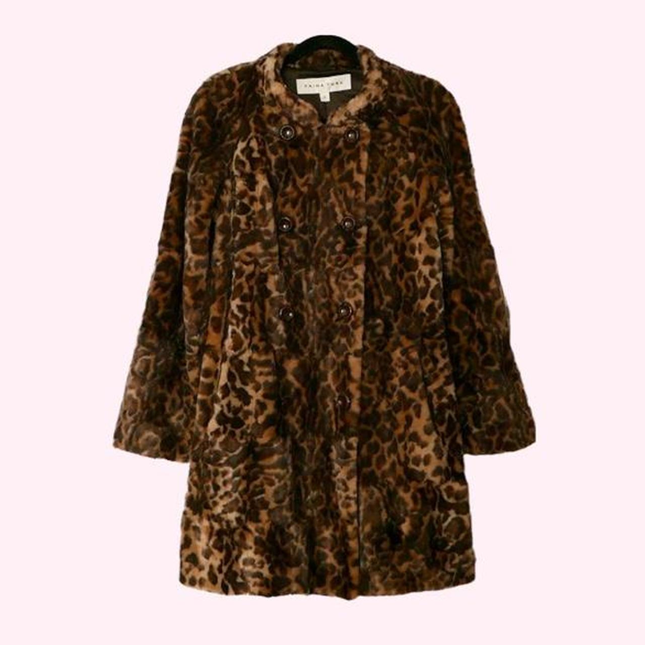 trina turk leopard coat